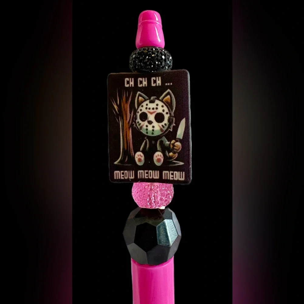 Kitty the 13th Custom Ink Pen - Horror Cute Halloween